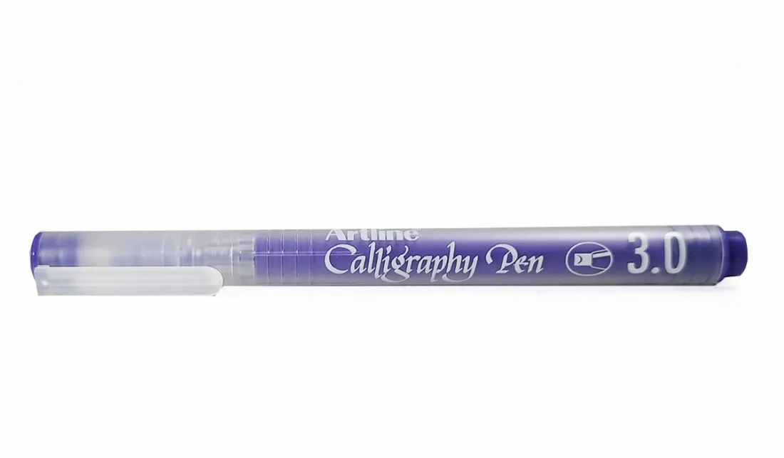Artline Calligraphy Pen Purple Ink Pen Tip Size 3.0 mm Pack of 1